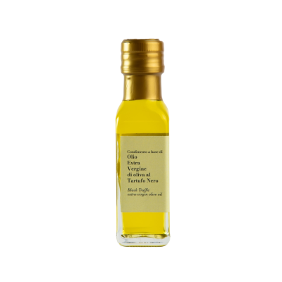 Extra virgin olive oil with black truffle