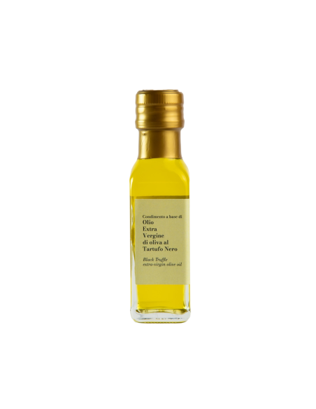 Extra virgin olive oil with black truffle