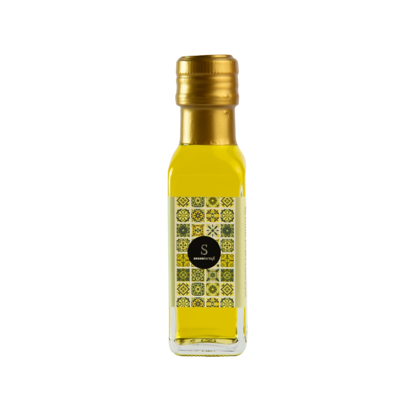 Extra virgin olive oil with black truffle