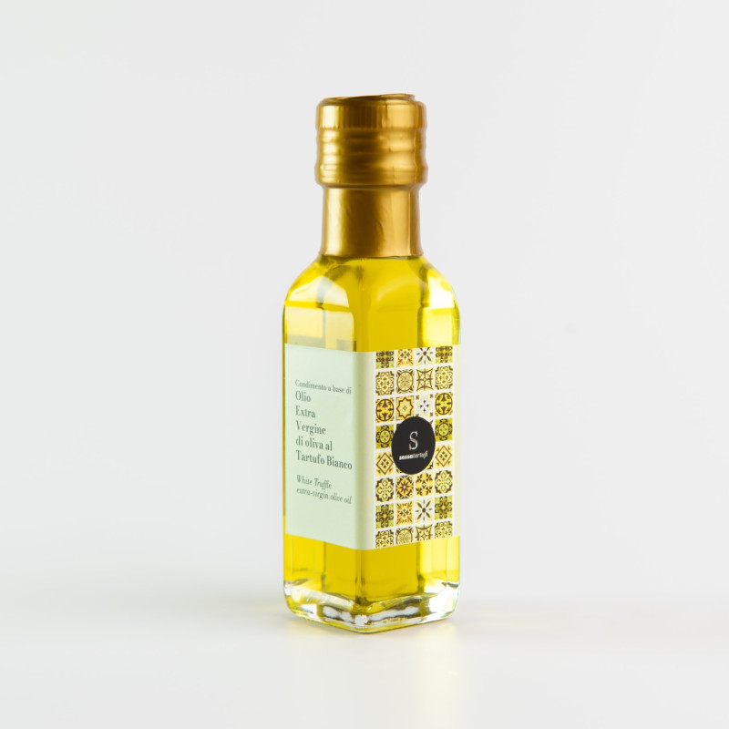Extra virgin olive oil with black truffle